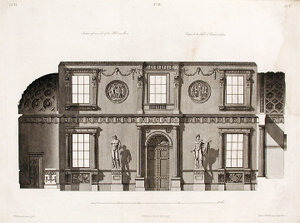 A design for the hall by Robert and James Adam.